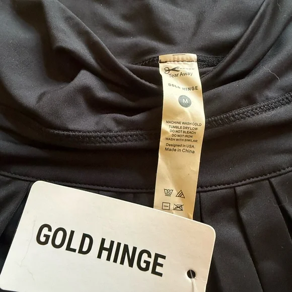 Women's Gold Hinge Black Skirt - Picture 2 of 2